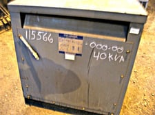 40 KVA 460 Primary, 460Y/266 Secondary, Sylvania, Isolation Transformer, 3 Phase