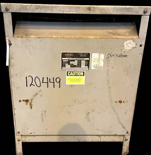 63 KVA 460 Primary, 460Y/266 Secondary, Spang, Isolation Transformer, 3 Phase