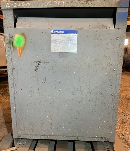 63 KVA 460 Primary, 460Y/266 Secondary, Challenger, Isolation Transformer, 3 Phase (2 available)