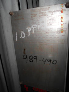 2500/3500 KVA 6900 Primary, 480 Secondary, ABB, Indoor Power Transformer