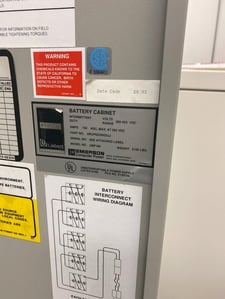150 Amps. Liebert Emerson #Series-300, Battery Cabinet