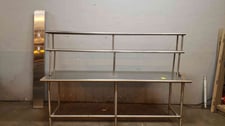 8' advance tabco flat-top cafeteria prep table w/