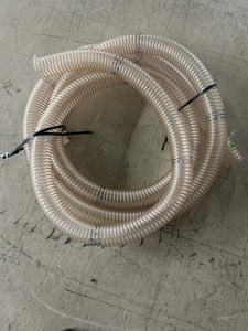 3" ID NORRES #350-0075-0000, AIRDUC PUR 350 FOOD-AS Polyurethane Suction Hose, 25', Antistatic, 27.1 psi