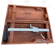 0" to 20" Starrett #254, Master Vernier Height Gage, 0.001" Resolution, Satin Chrome, w/ Hardwood Case