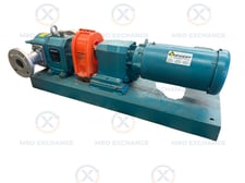 Borger #AL-25, Rotary Lobe Pump, 2" 150 Lb. ANSI Flanges, w/ Gear Reducer and Motor on Base, Stainless