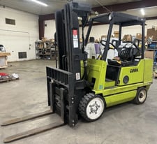 4675 lb. Clark #GCS30MB, propane forklift, cushion tire, side shift, 1985