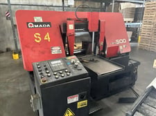 20" x 20" Amada #HFA-500, horizontal band saw, 208" x 1.5" x .05" blade, 7.4 HP, 393 FPM, 2011