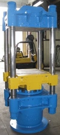 300 Ton, Up-acting, 4-post, 23" LR x 33", 16" dia ram, 16" stroke, 31" daylight, 42" work hght, #2504/2506