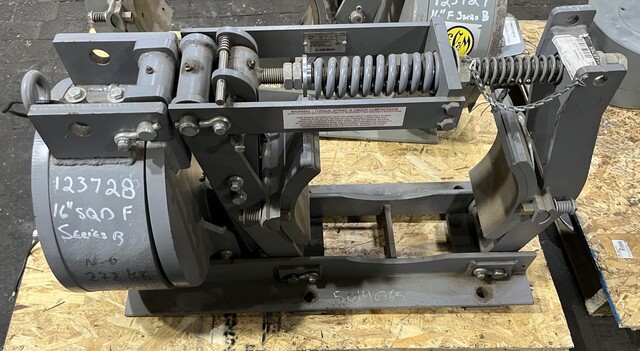 16" Square D #F, DC brake, Series B, Shunt Wound, coil #50906-224-75, 230 VDC