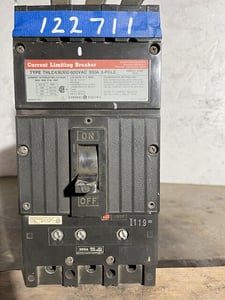 300 Amps, General Electric #THLC436300, molded insulated case circuit breaker, 600 Volts