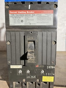 350 Amps, General Electric #THLC436350, molded insulated case circuit breaker, 600 Volts