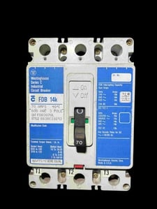 70 Amps, Westinghouse #FDB30702, molded insulated case circuit breaker, 600 Volts AC (5 available)