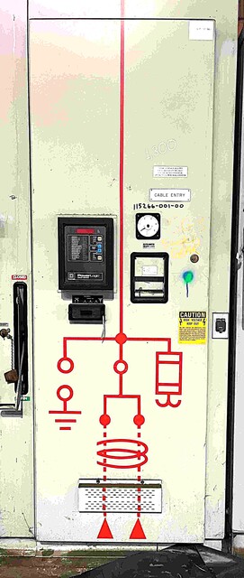 600 Amp. S & C Electric Co, fused load brake interrupter switch, 2400 Volts, indoor (6 available)