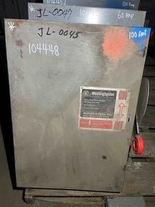 100 Amp. Westinghouse #HFN423, non-fused AC safety switch, 4-pole, 240 Volts, indoor, Unused (2 available)