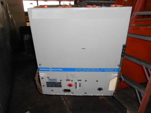 1200 Amps, General Electric Power Vac #VBI-4.16-250-0, vacuum circuit breaker, 4,760 Volts (5 available)