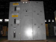 1600 Amps, General Electric #AK-1-50-7, indoor switchgear unit, 600 Volts, DC 2-pole, (3) DC circuit breakers