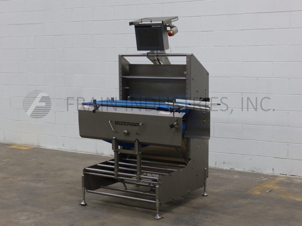 Bizerba #CWP-MAXX, Stainless Steel, dual lane checkweigher, packages up to 5.9" length and 7.8" width and