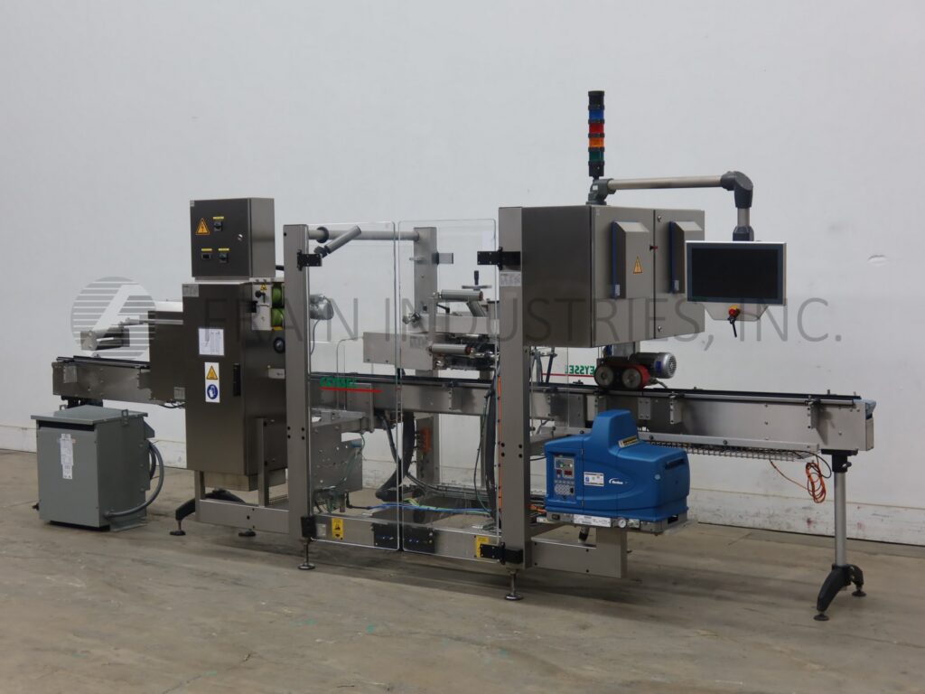 Geyssel Sondermachinen GMBH #477, straw applcator, 5000-20000 per hr., thermo foil treatment unit, Nordson