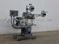 Universal Labeling Systems #SL1500, label applicator and R315 Carrousel, vari-speed, trunnion, wrap, vial