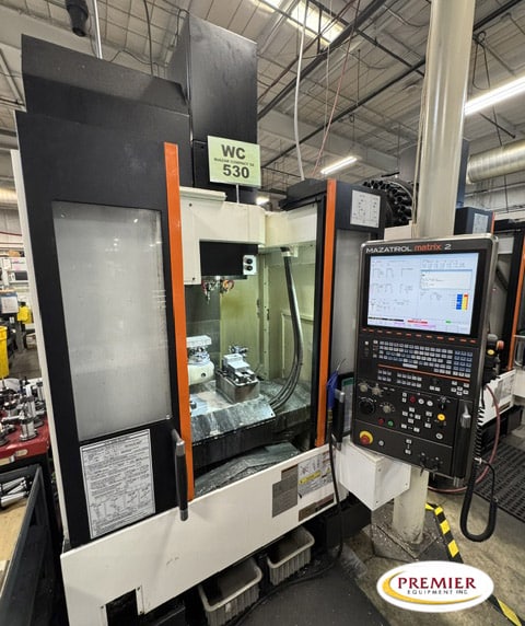 Mazak #VCN-Compact-5X, 5-Axis CNC vertical machining center, Mazatrol Matrix 2 Control, 19.6" X, 16.9" Y, 20"