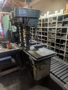 20" Powermatic #1200, Single-Spindle Drill Press, 1 HP, 2000 RPM, (2) Commander multi-drill tapper heads