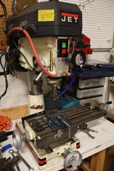 Jet #JMD-15, Mill/Drill Combination Machine, 14" X, 6" Y, 7.5" x 23" table, 14.5" swing, 2.5" face mill, 1"