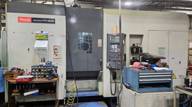 Mazak #FH-6000, 4-Axis Horizontal Machining Center, 19.7" x 19.7" pallets, 31.5" X/Y/Z, 40 HP, 7000 RPM, CAT