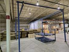 .5 Ton, Gorbel, Workstation Crane, 50.5' runway length x 19' bridge span, Vacumaster attachment
