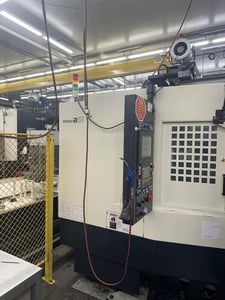 Makino #A51, horizontal machining center, 14000 RPM, 30 HP, 60 automatic tool changer, Fanuc Pro 5, thru