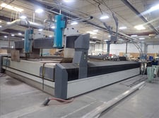 Flow #Mach-500, CNC waterjet, twin head, 16' x 20' table, Hyperjet 87,000 PSI intensifier, Advantech touch