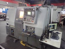 Hyundai Kia #SKT21, CNC turning center, 12 station turret, thru spindle, Fanuc control