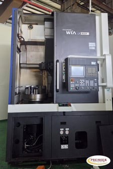 Hyundai Wia #LV800R, CNC vertical lathe, Fanuc 32iB, 24" chuck, 12 position turret, 2018