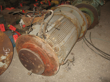 100 HP 1180 RPM Westinghouse, Frame 440HP, TEFC, VSS, vertical solid shaft, vertical solid shaft, 460 Volts