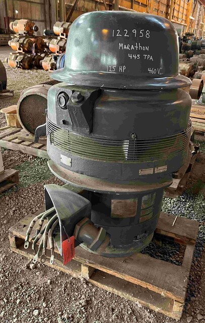 125 HP 1182 RPM Marathon, Frame 445TPA, weather protected enclosure type 1, VHS, vertical hollow shaft