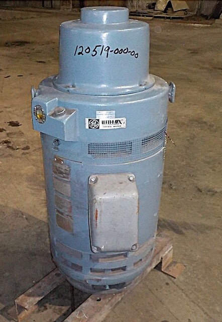 150 HP 1720 RPM General Electric, Frame B444TP16, weather protected enclosure type 1, VHS, vertical hollow
