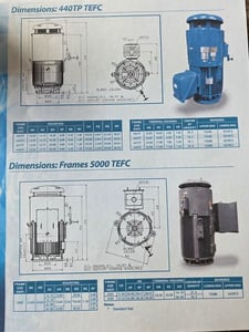 200 HP 1780 RPM Westinghouse, Frame 447TP, TEFC, VHS, vertical hollow shaft, vertical hollow shaft, 460 Volts