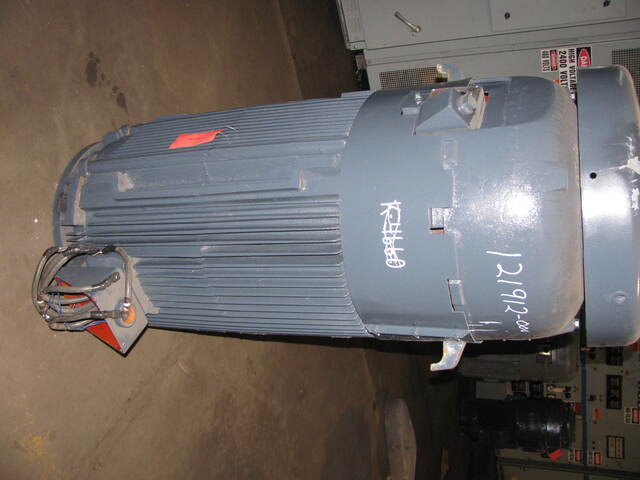 300 HP 1775 RPM Westinghouse, Frame 449TP, TEFC, VHS, vertical hollow shaft, vertical hollow shaft, 460 Volts