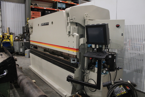 250 Ton, Accurpress #725012, 5-Axis CNC Press Brake, 12' bending length