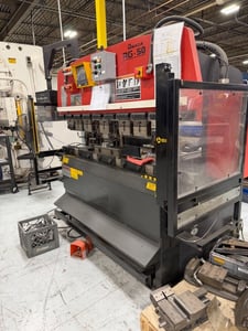 50 Ton, Amada #RG-50, CNC Press Brake, 82" max. bending length, 60" between housings, 1.8' throat, 3.94"