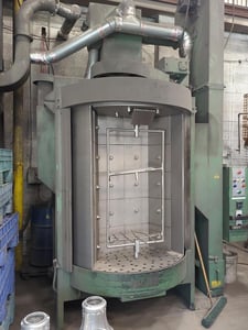 Goff #2460S, Spinner Hanger Wheel Shot Blast Machine, (2) 7.5 HP blast wheels