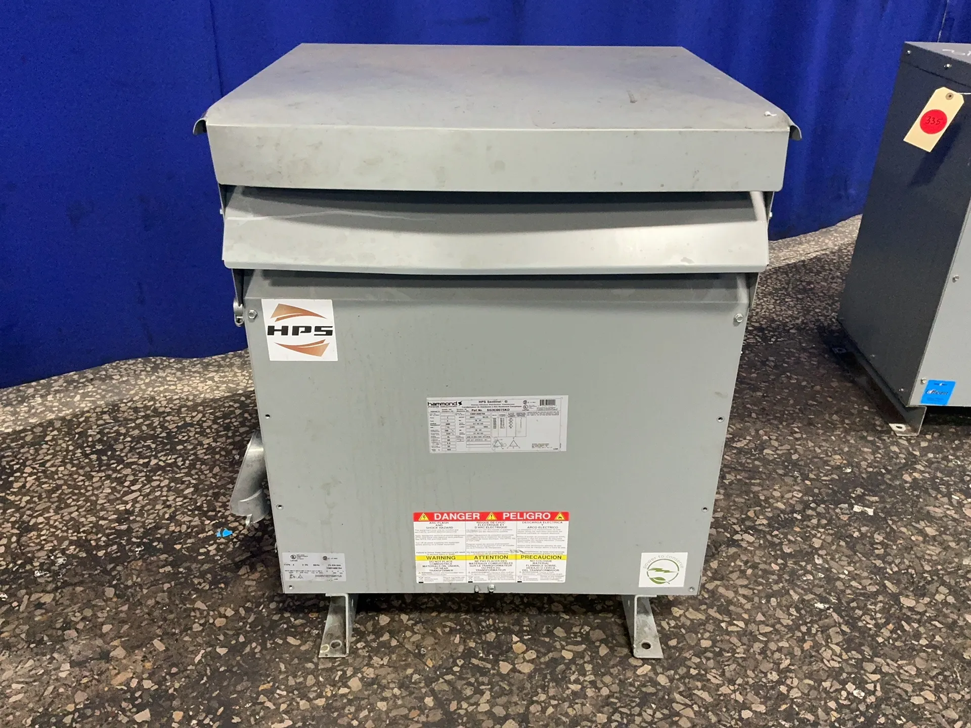 75 KVA 480 Primary, 240 Secondary, HPS #SG3C0075KD, Dry Type Transformer, 3 Phase, 3R