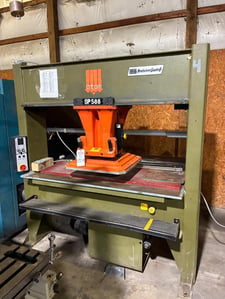 40 Ton, Atom #SP588/40, traveling head hydraulic die cutting clicker press, 6 stroke, 2015