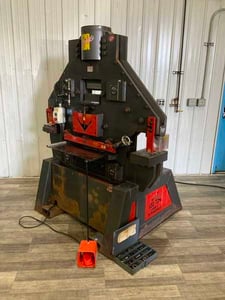6" x 6" x 1/2" Edwards #120, hydraulic ironworker, 120 ton, 10 HP, 30 SPM, electric foot trip, 2011