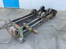 Unique Weldco, 13600 lb. power tank turning rolls, 1 HP, 12" tire diameter, 4" wheel face width, 1996