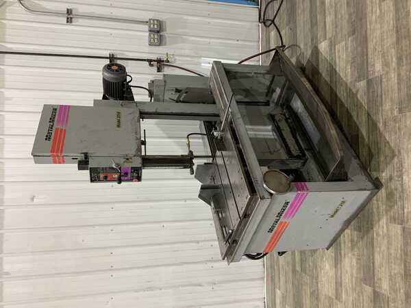 18" x 20" MetalMizer #MS2018, tilt-frame vertical band saw, 14' 8" x 1" blade, coolant, 2 HP, 1989