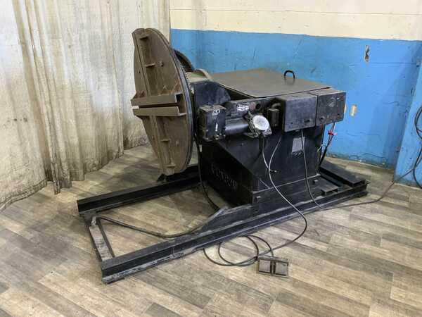 2500 lb. Aronson #D2500HH, welding positioner, 36" table diameter, 135° power tilt, power rotation, pendant