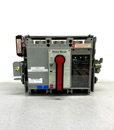 800 Amps, General Electric #TP88SSZ1, Power Break Circuit Breaker, 600 VAC, RMS-9 Micro Versa Trip, TR2SX