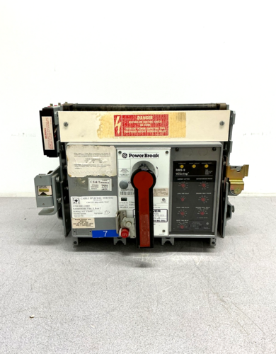 800 Amps, General Electric #TP88SSZ, Power Break Circuit Breaker, 3 Pole, 600 VAC, RMS-9 Micro Versa Trip