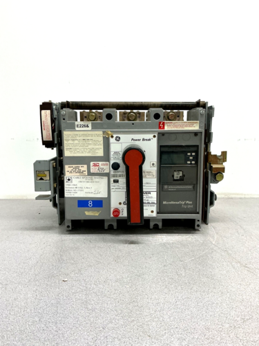 800 Amps, General Electric #TP88TTZ, Power Break Circuit Breaker, 3 Pole, 600 VAC, RMS-9 Micro Versa Trip