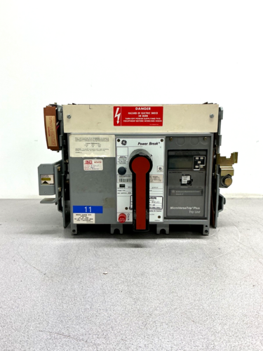 800 Amps, General Electric #TP88TTZ, Power Break Circuit Breaker, 3 Pole, 600 VAC, RMS-9 Micro Versa Trip